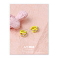 Fashion Simple Temperament Inlaid C-Shaped Earrings Jewelry